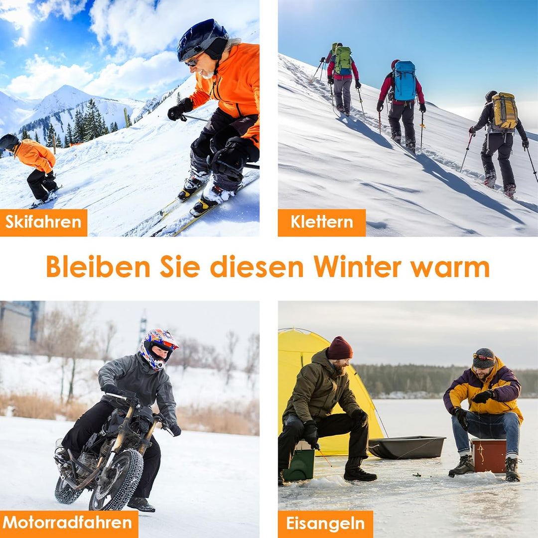 Minthouz W13 Beheizte Handschuhe, 5V 5000mAh Akku Beheizbare Handschuhe für Herren Damen, Wärmehands