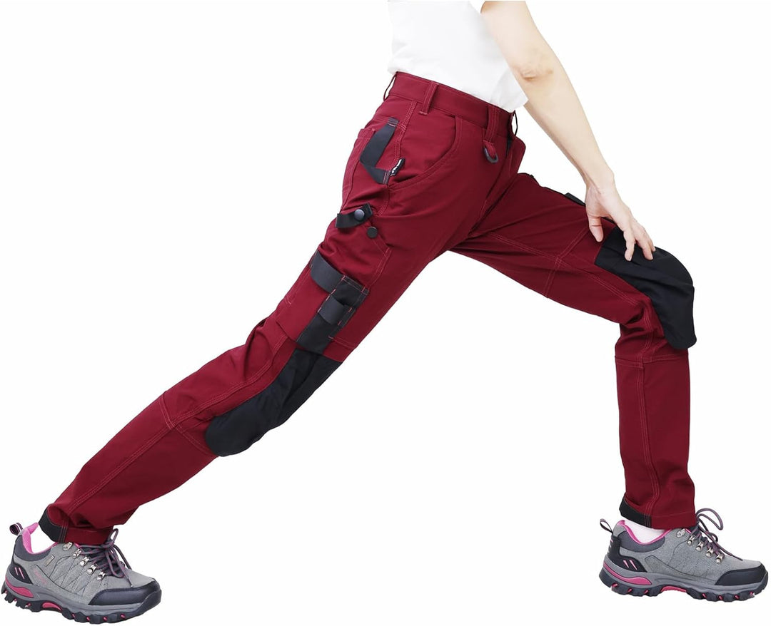 WORK IDEA Damen Slim-Fit Stretch Arbeitshose mit Cordura-Kniepolstern: Strapazierfähige Eleganz für