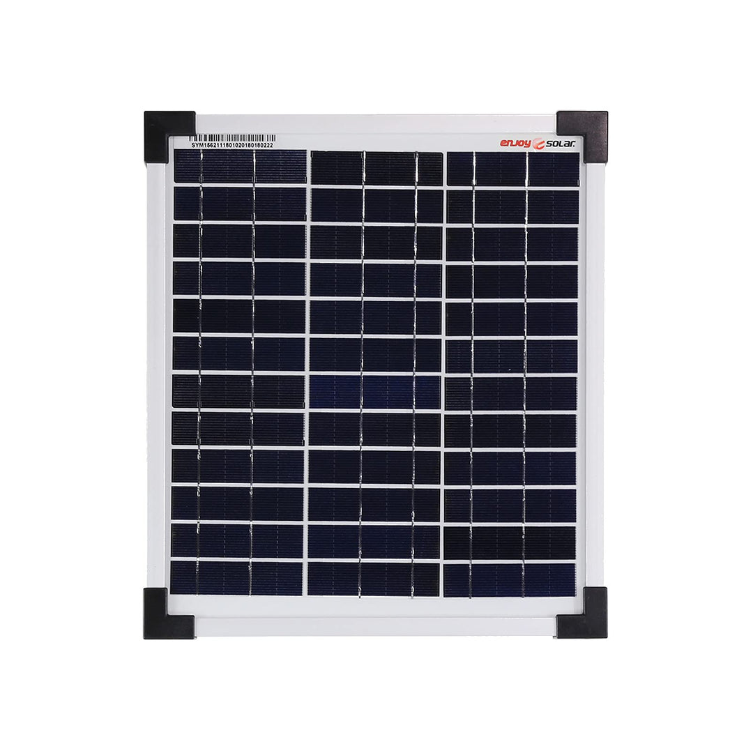 enjoy solar Poly 10W 12V Polykristallines Solarpanel Solarmodul Photovoltaikmodul ideal für Wohnmobi