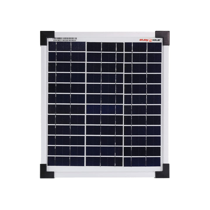 enjoy solar Poly 10W 12V Polykristallines Solarpanel Solarmodul Photovoltaikmodul ideal für Wohnmobi