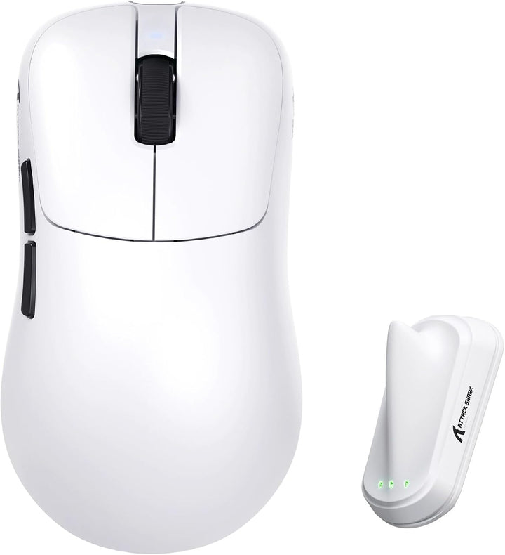 ATTACK SHARK V2 AIR PAW3955MAX Wireless Gaming Mouse with C06 Cable B-White, B-White