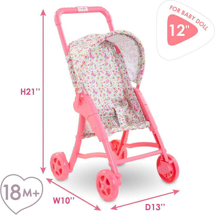 Corolle 9000110810 - Ma Premiere Poupee Puppenbuggy Floral, Puppenbuggy für alle 30cm Puppen, ab 18