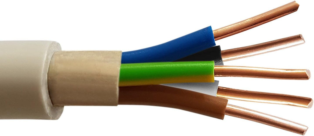 OKSI 20m NYM-J 5x1,5 mm² Mantelleitung Feuchtraumkabel Elektrokabel Kupfer Made in Germany 20 m NYM-