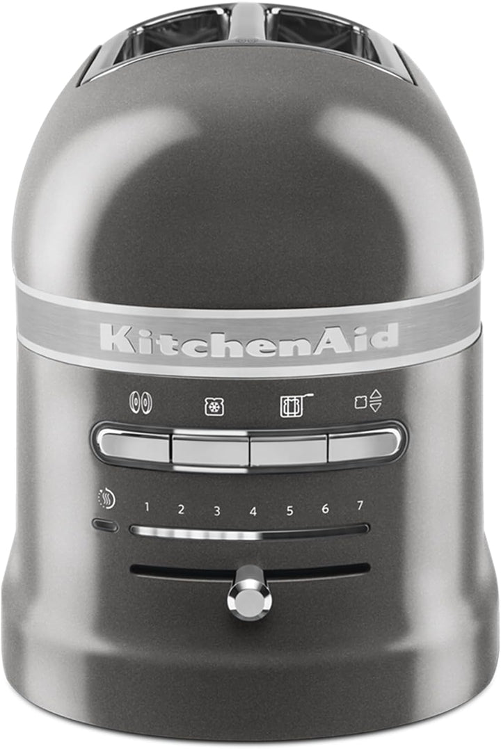 Kitchenaid 5KMT2204EMS Artisan -Toaster für 2 Scheiben, Medaillon silber Medallion Silver, Medallion