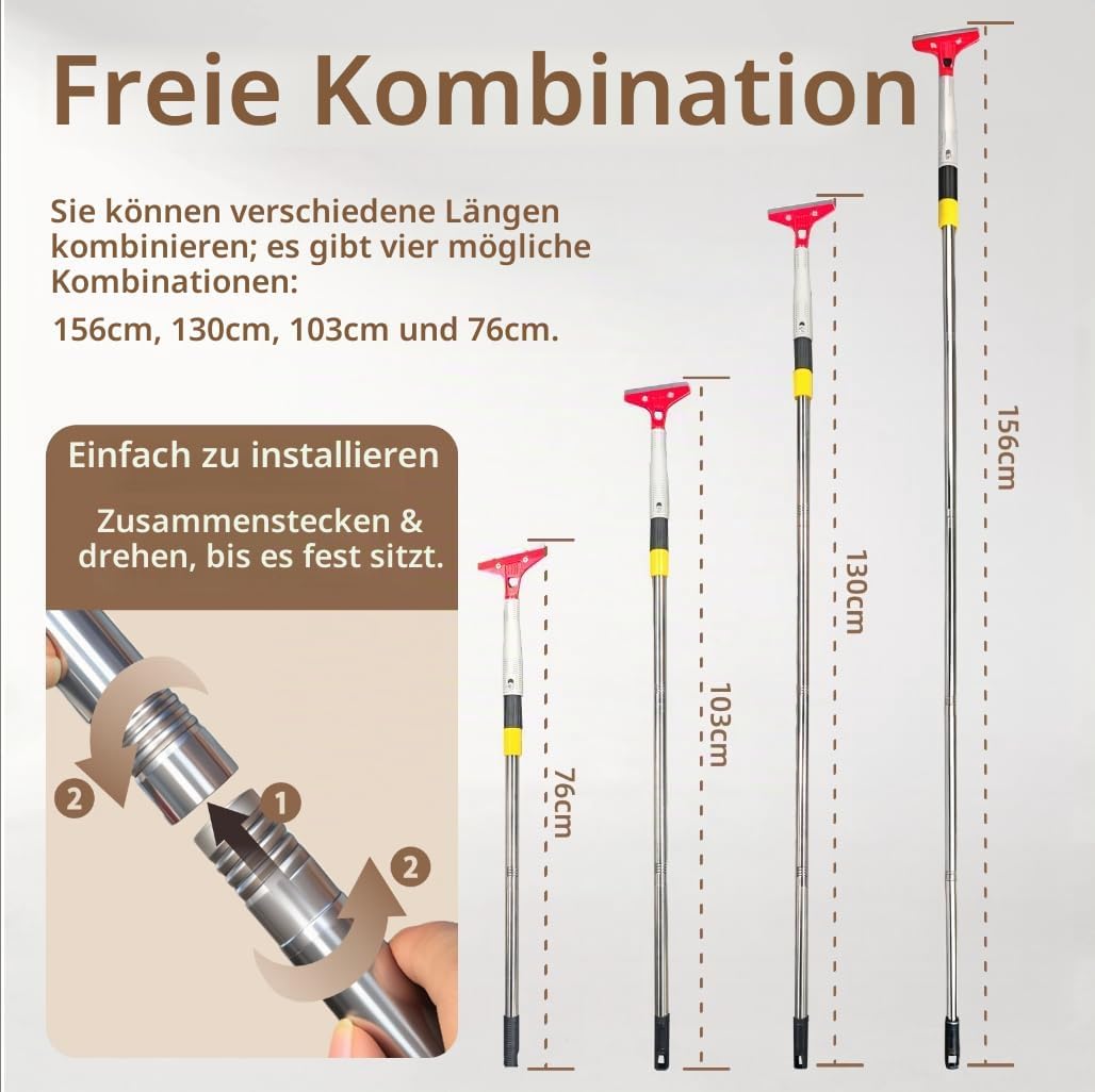 Tapetenschaber mit Langem Stiel Wandschaber Verlängerung - Wandschaber für Alten Putz, Teppich Tapet