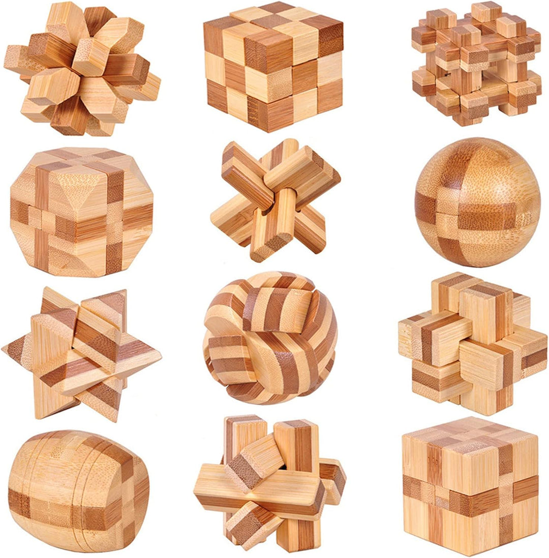 3D Holz Pädagogisches Spielzeug Denkaufgabe Puzzle, Logikspiele aus Holz, IQ Test Mind Game Denkaufg