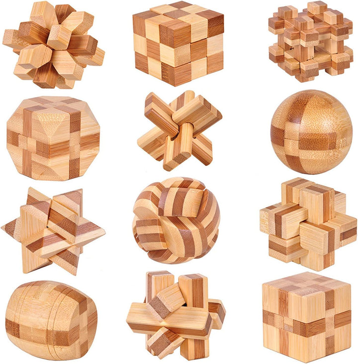 3D Holz Pädagogisches Spielzeug Denkaufgabe Puzzle, Logikspiele aus Holz, IQ Test Mind Game Denkaufg