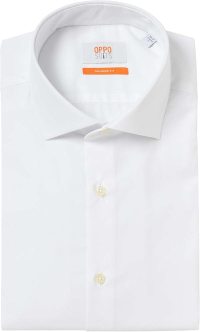 OppoSuits Herren-Kurzarmshirt – perfekt für den Sommer – schmale Passform S Shirt Short Sleeve White