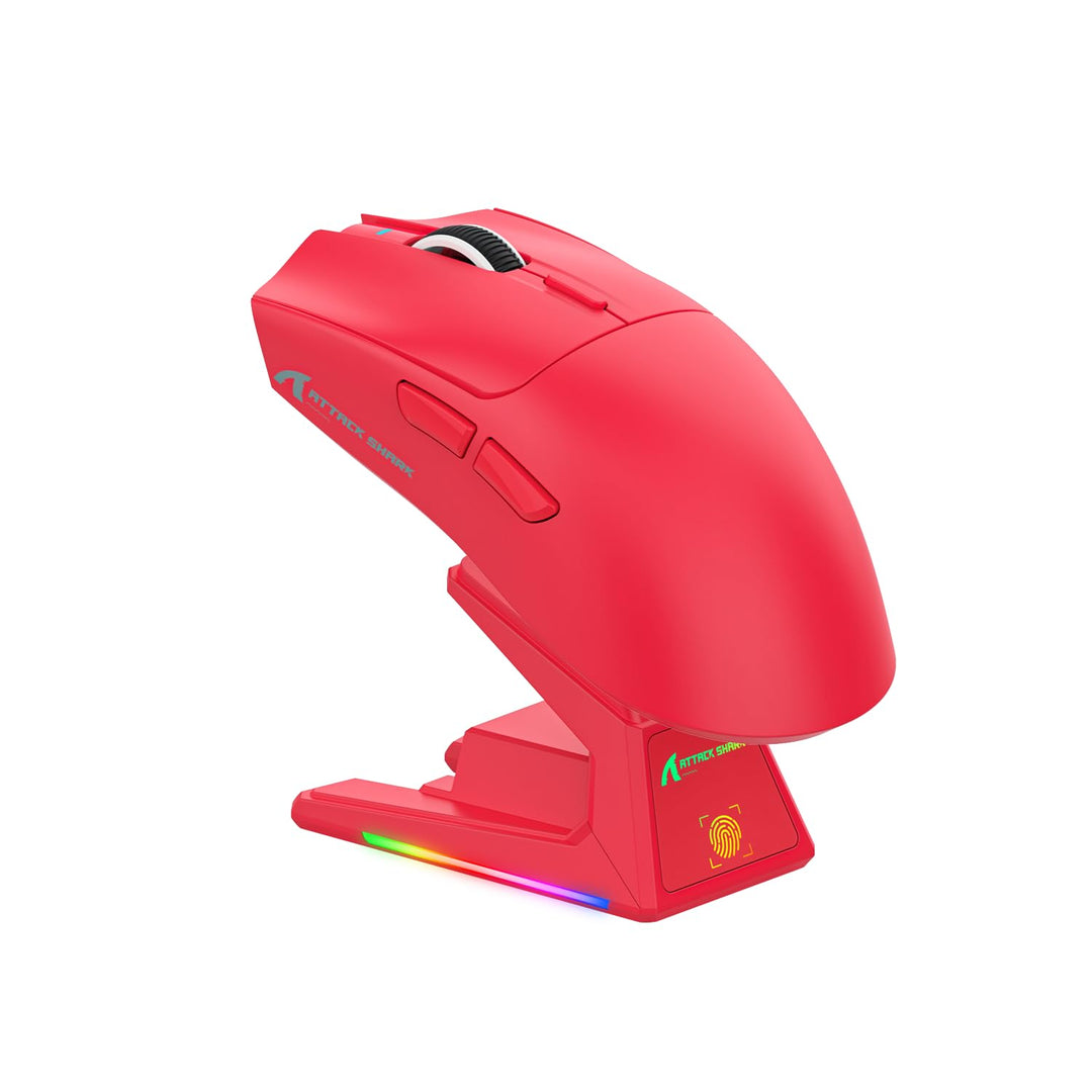 ATTACK SHARK X1 Gaming Mouse with Touchpad RGB Charging Dock, PixArt PAW3395PRO Gaming Sensor, BT/2.