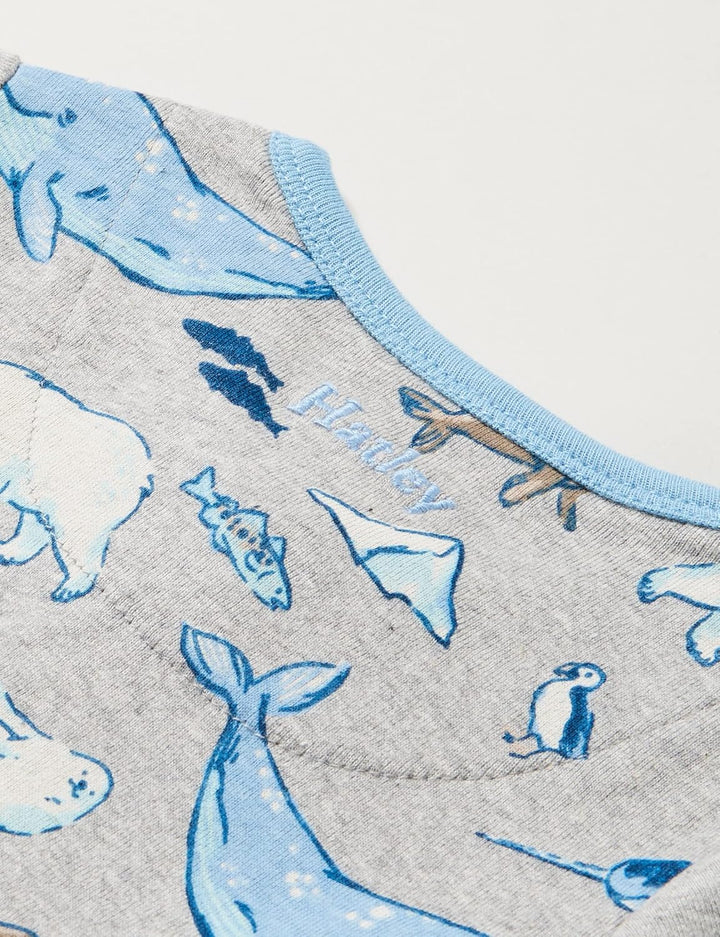 Hatley Baby-Jungen Organic Cotton Footed Sleepsuit Schlafstrampler, Arctic Animals
