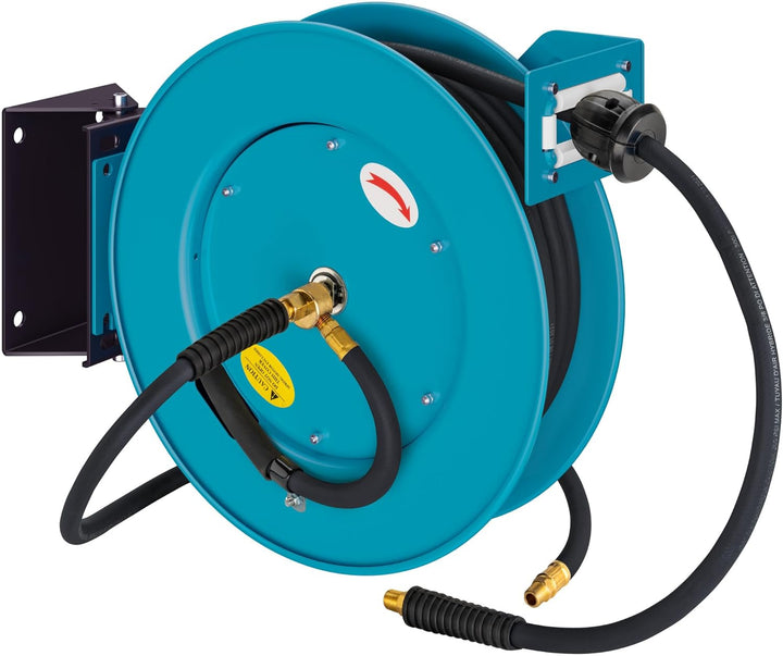 HAZET offener Schlauchaufroller 9040OS-10,20 Meter,10 mm, Max. 20 bar,Stahlausführung,Automatischer