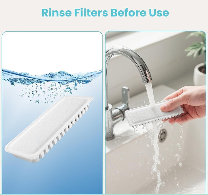 Katzenbrunnen Filter Set, 10 Filter + 2 Schwämme für 8L Trinkbrunnen für Hunde Katzenbrunnen Filter