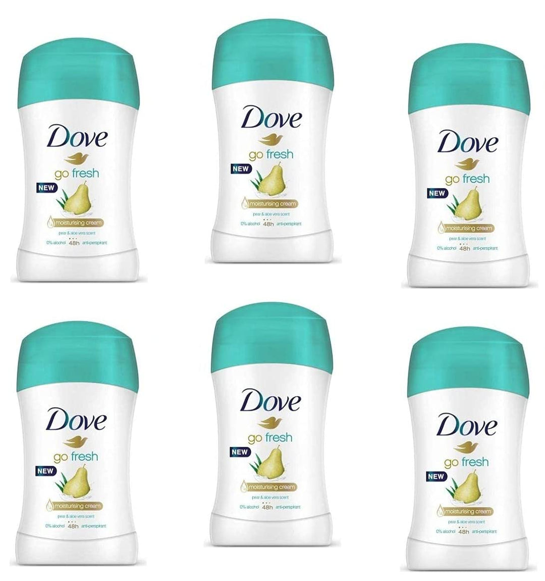 6x Dove Go Fresh 30ml Deodorant deo Stick Birne und aloe 48hr Antitranspirant