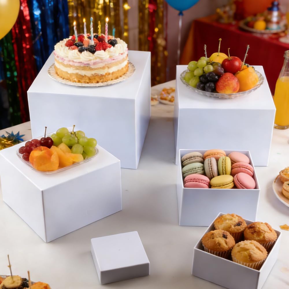 6 Stück Tortenständer Cube, Cupcake Ständer, Buffet Ständer Hohlen Böden, Wiederverwendbar Etagere W