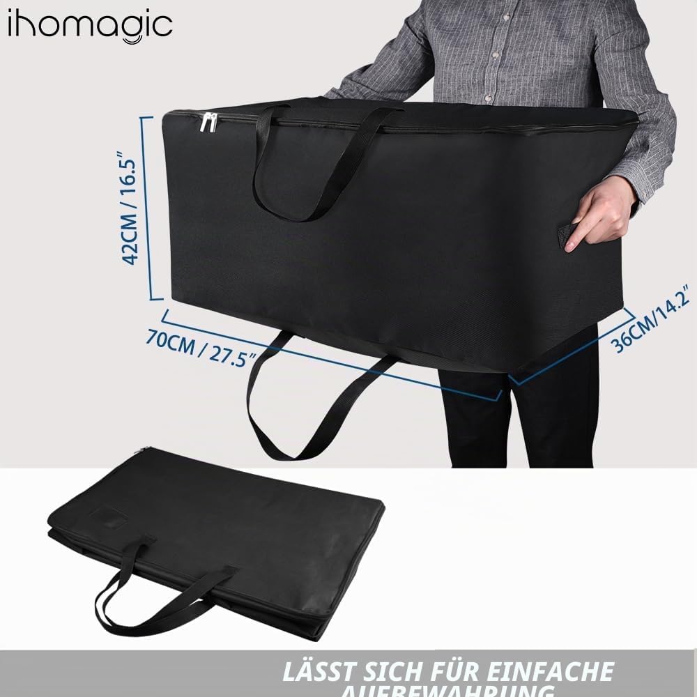 IHOMAGIC 2 Stück Grossen Unterbettkommode, 105L Faltbare Aufbewahrungstasche mit Griff, Unterbett Au