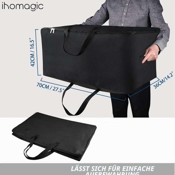 IHOMAGIC 2 Stück Grossen Unterbettkommode, 105L Faltbare Aufbewahrungstasche mit Griff, Unterbett Au