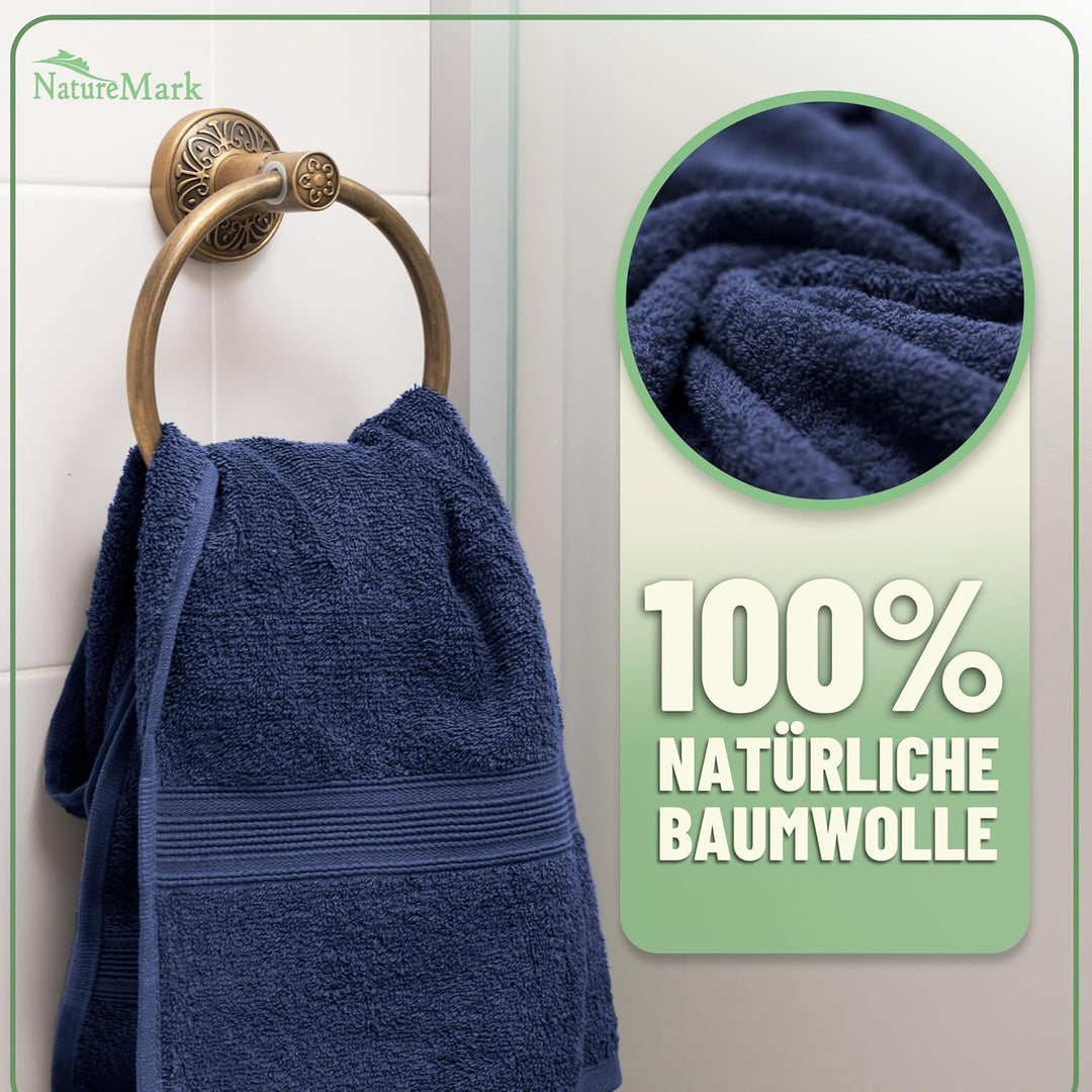GREEN MARK Textilien 10 TLG. FROTTIER Handtuch-Set mit verschiedenen Grössen 4X Handtücher, 2X Dusch