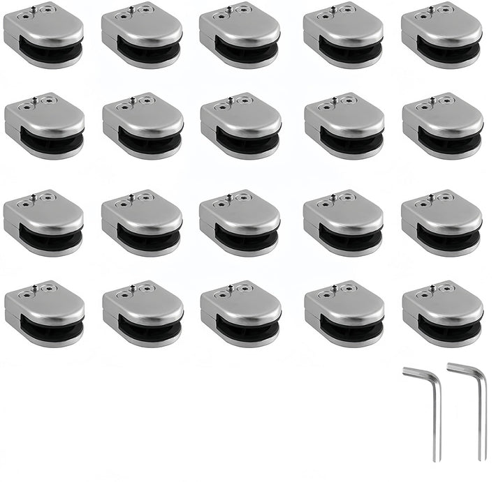 20pcs Glashalter 8-10mm edelstahl Glasklemme Rostfreier Stahl 304,klemmhalter glas Verstellbare Glas