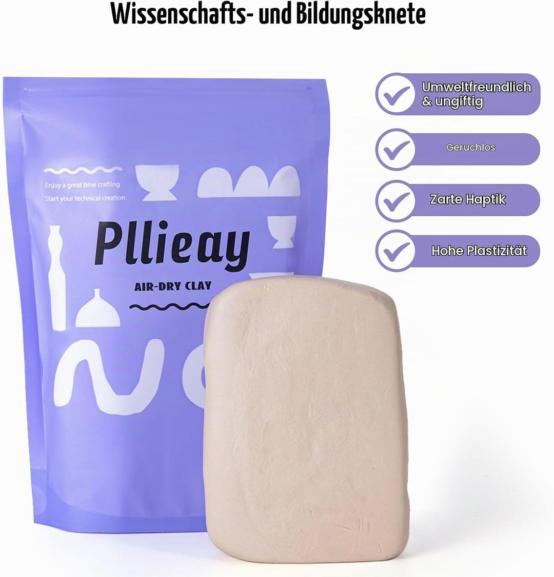Pllieay Kreatives Töpferset für Erwachsene – Mit allem inkl. Keramik bemalen Set, Werkzeugen &amp; Anlei