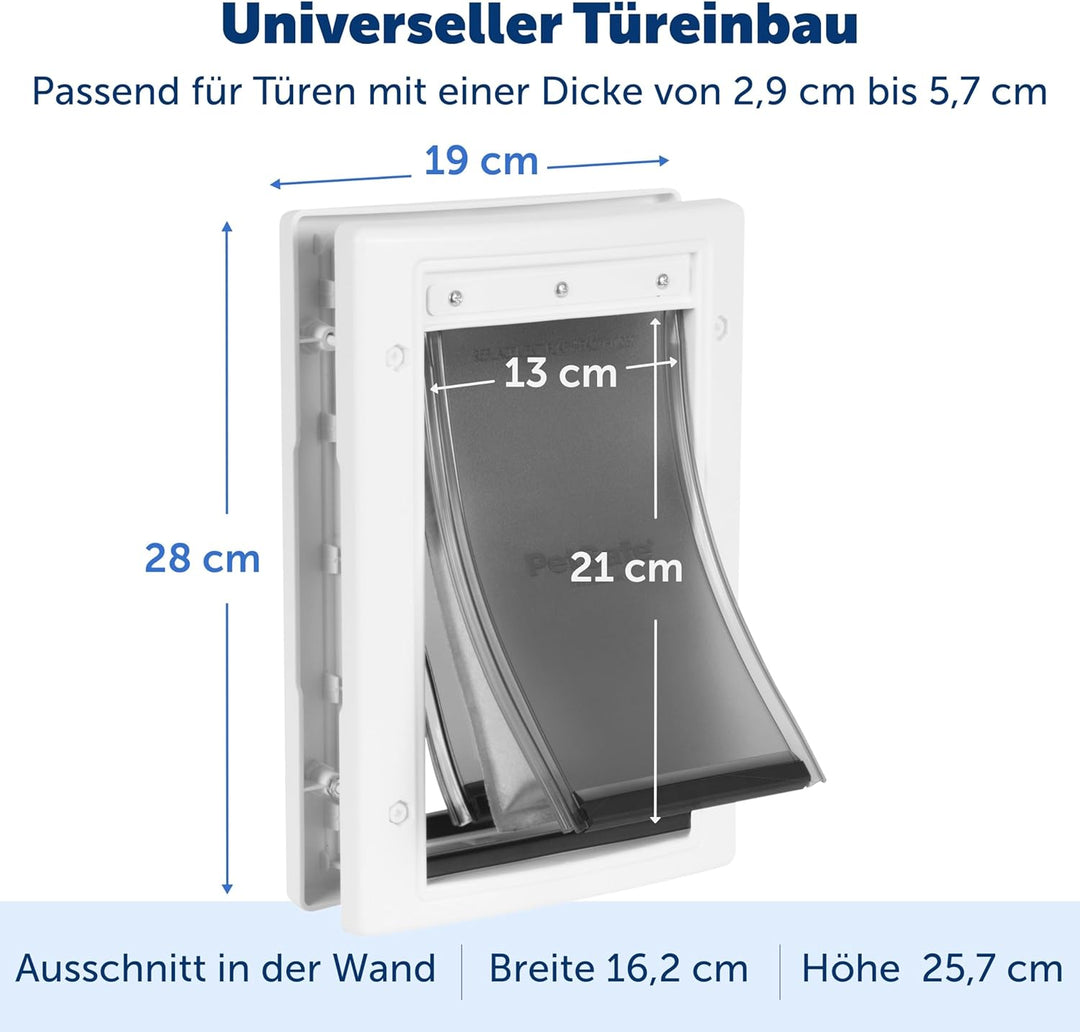PetSafe Haustierklappe für extremes Wetter, Solider Kunststoffrahmen, Isolierend mit 2 Verschlussopt
