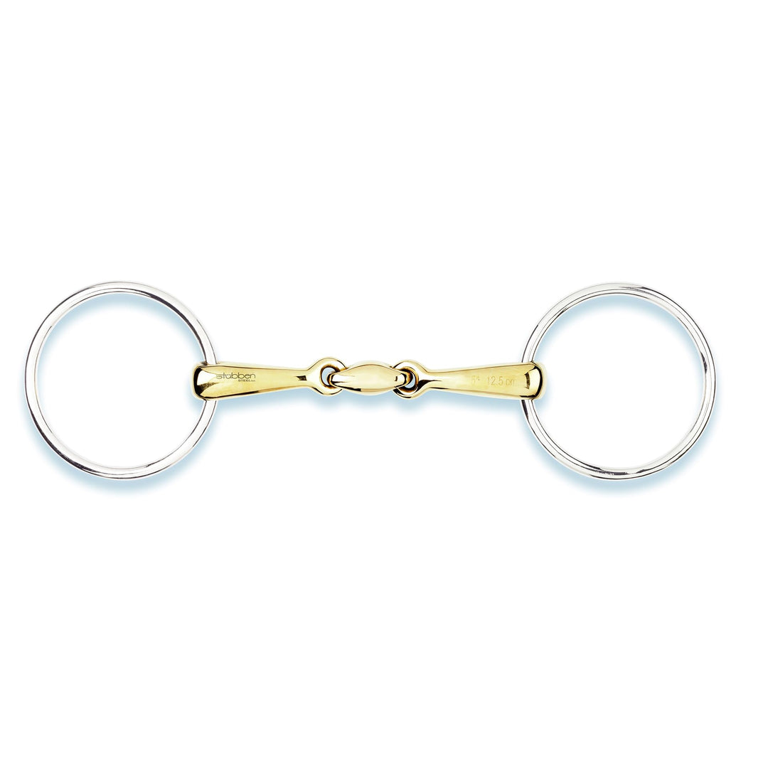 Stübben Gebiss 2222 Wassertrense doppelt gebrochen 15,0 cm - 16 mm - Sweet Copper, 15,0 cm - 16 mm -