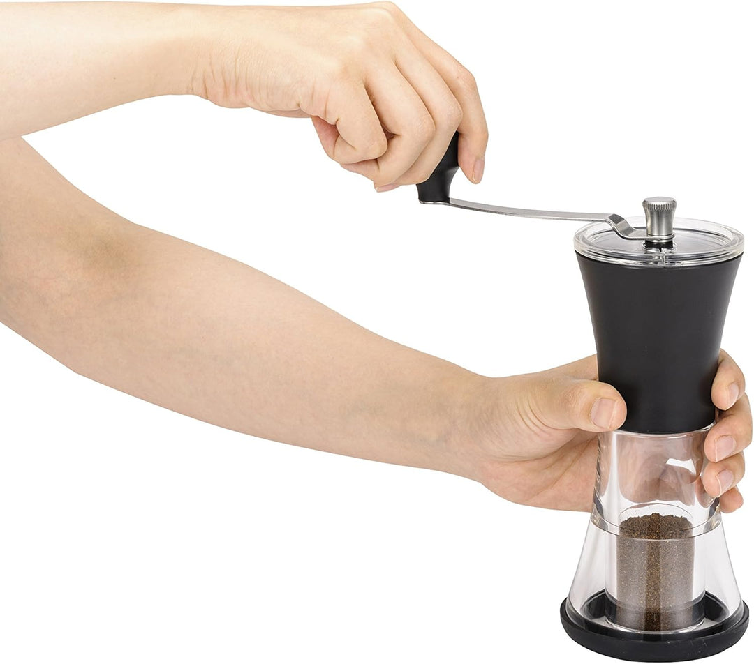 Kyocera CM-40 Keramik-Kaffeemühle Mühle, schwarz/acryl 8,2 x 16 x 21,9 cm