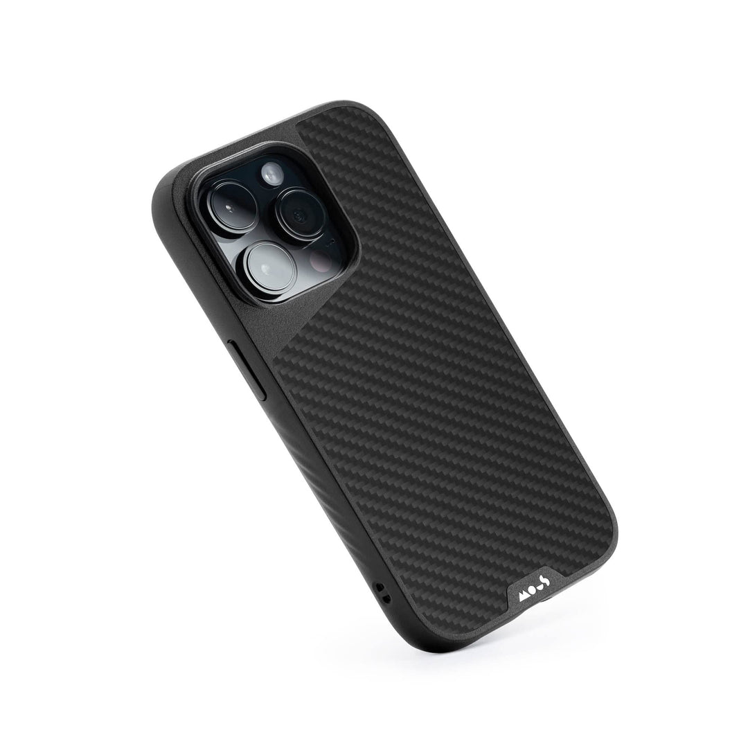Mous - Hülle für iPhone 14 Pro Max - Carbonfaser - Limitless 5.0 - Handyhülle iPhone 14 Pro Max MagS