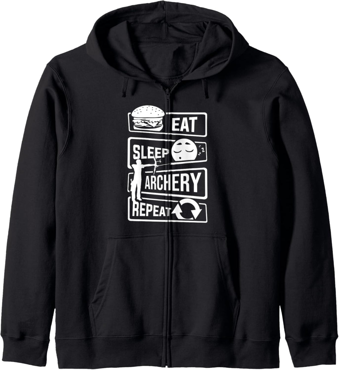 Eat Sleep Archery Repeat - Pfeil und Bogen - Jäger Kapuzenjacke