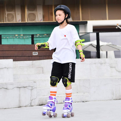 Gonex Verstellbar Rollschuhe, Leuchtenden Rädern Roller Skates für Mädchen Jungen Kinder Erwachsene