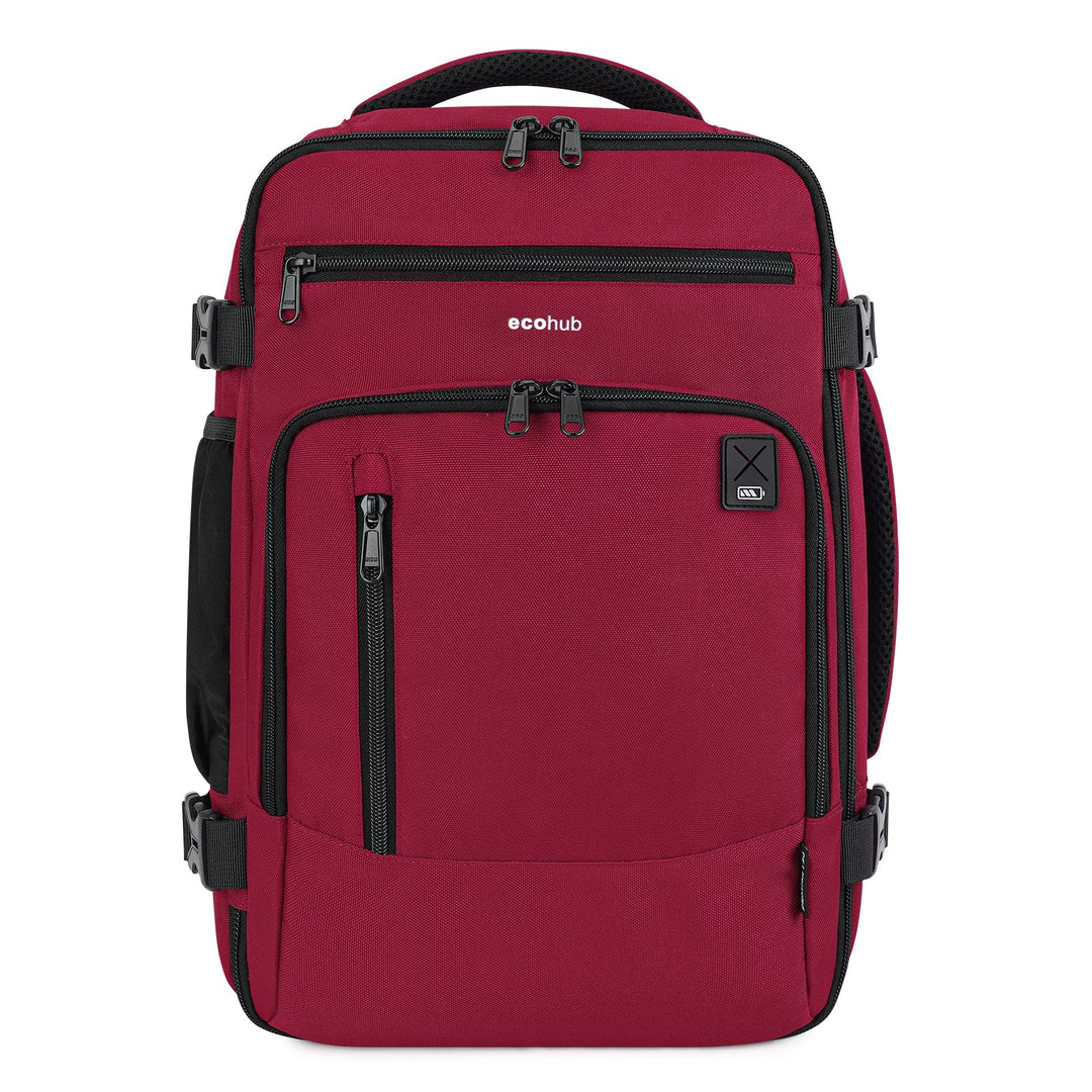 ECOHUB Rucksack 40x20x25 für Ryanair Flugzeug Reiserucksack Handgepäck Gepäck Laptop Daypacks PET-Re