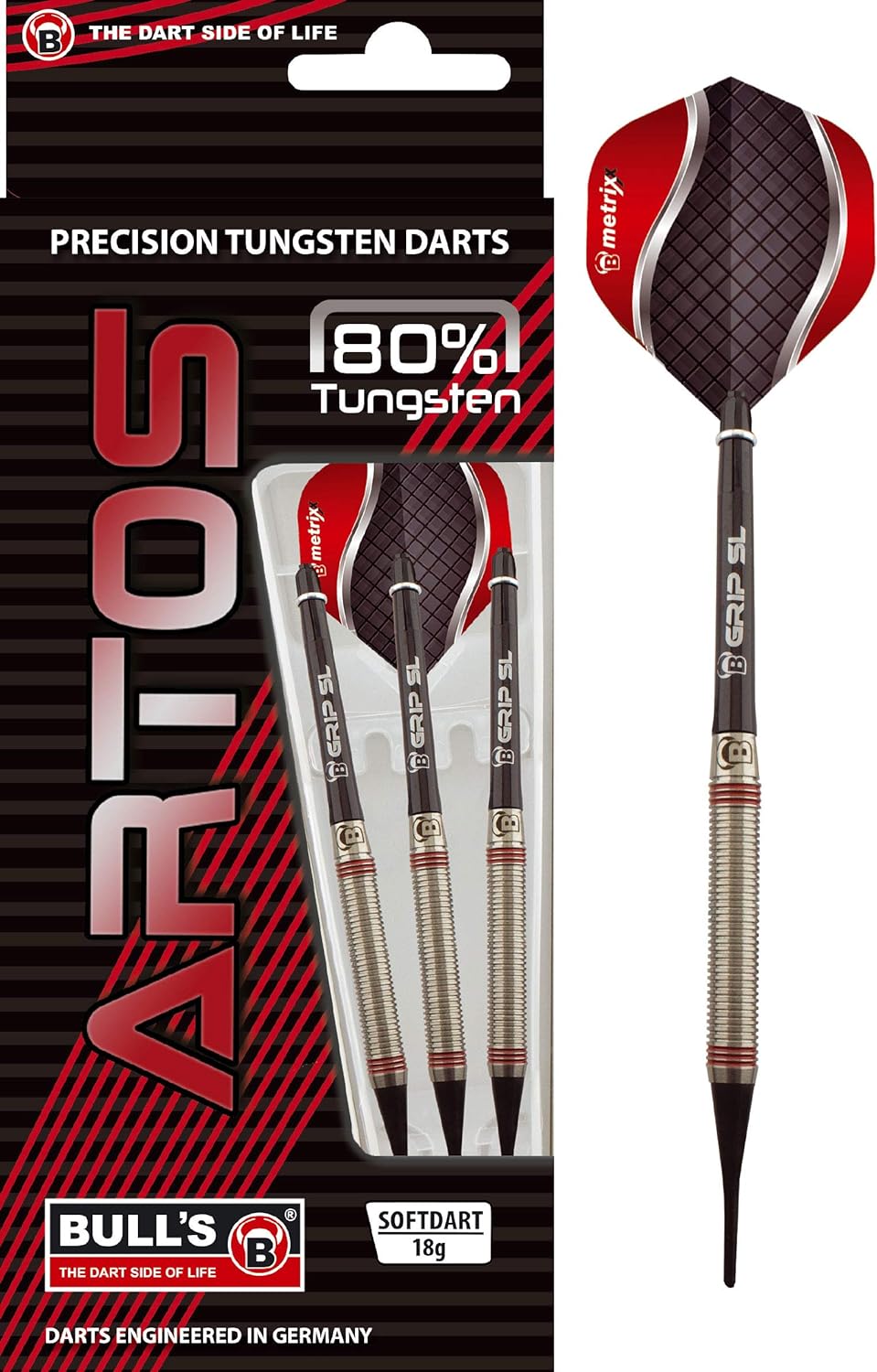 BULL'S Artos Soft Dart, kupfer, 18g Red 18g, Red 18g