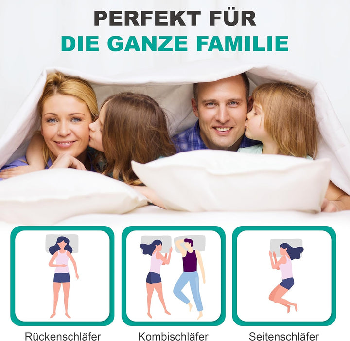 Schäafer Premium Air-O-Cell 3-Kammer Kissen aussen 100% Daune 40 x 60 cm 155991- auch optimal als Re