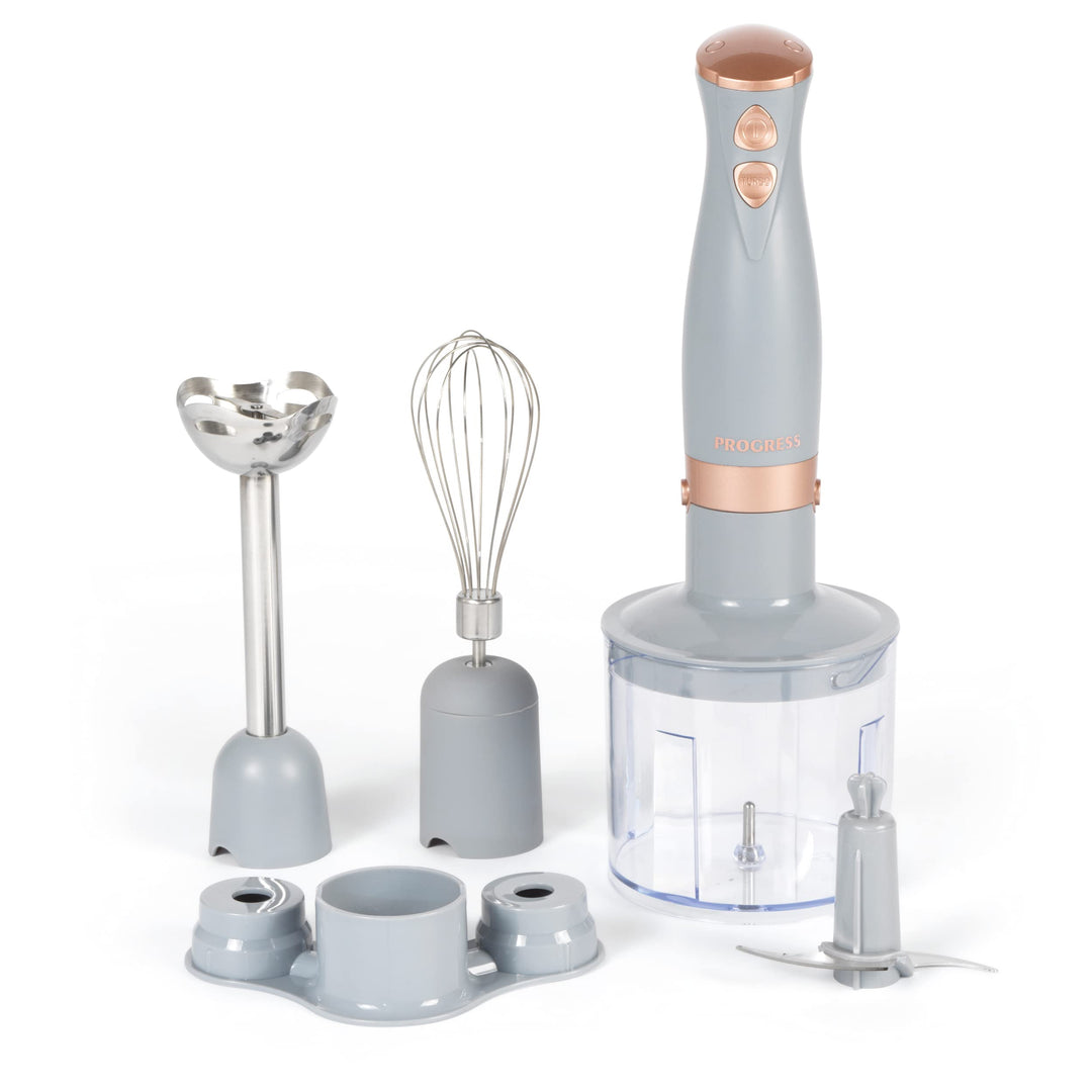Progress EK2827PGRYPMDIRLG Shimmer 3 In 1 Blender Set, Hand Held Whisking, Blending & Chopping Funct