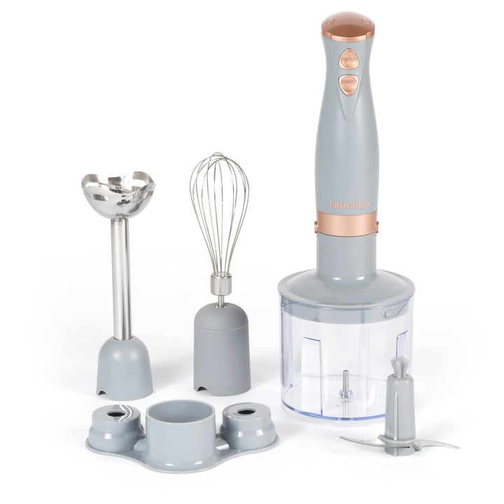 Progress EK2827PGRYPMDIRLG Shimmer 3 In 1 Blender Set, Hand Held Whisking, Blending & Chopping Funct