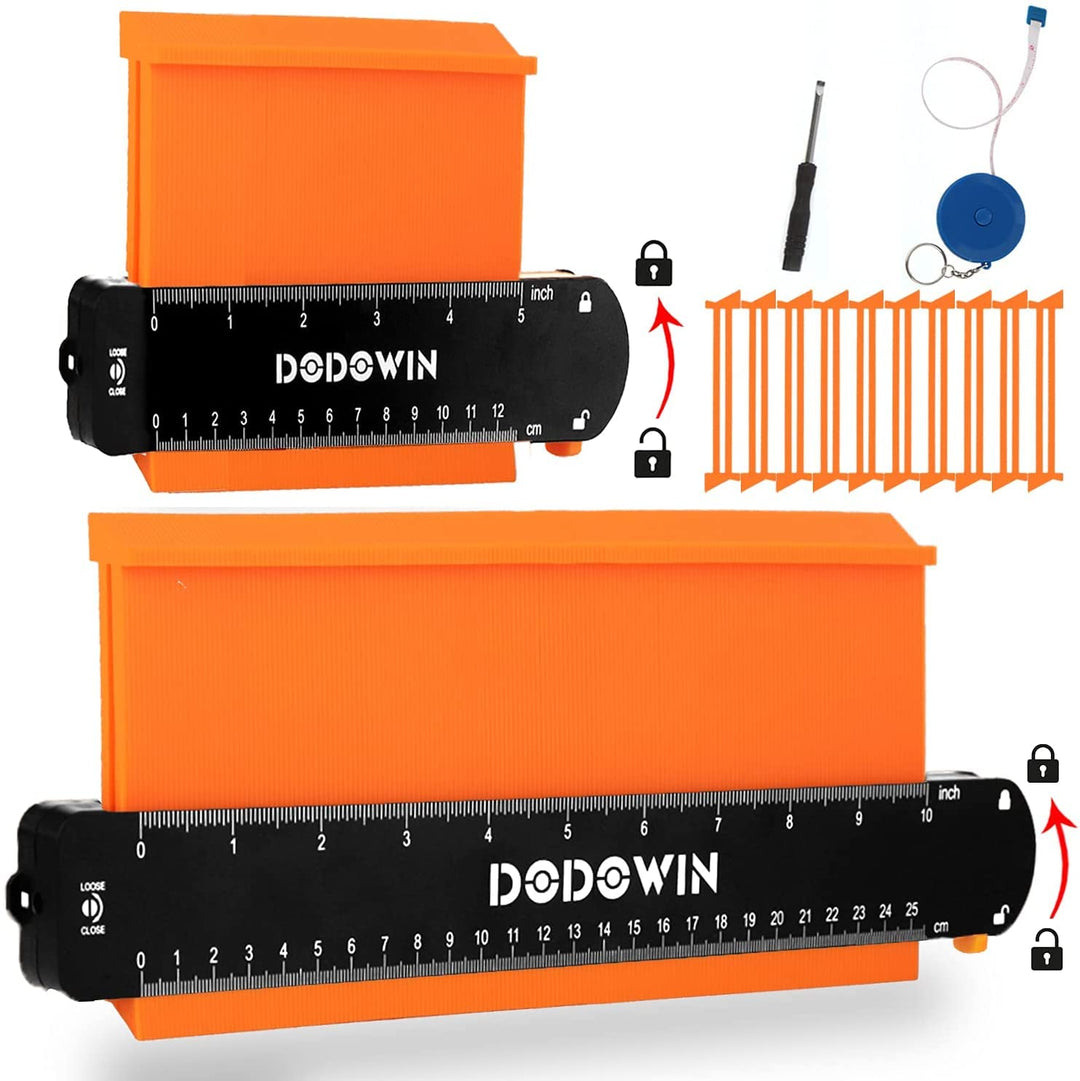 DODOWIN Konturenlehre Gross 2pcs, Konturenlehre Mit Feststeller, Laminat Schablone, Weihnachtsgesche