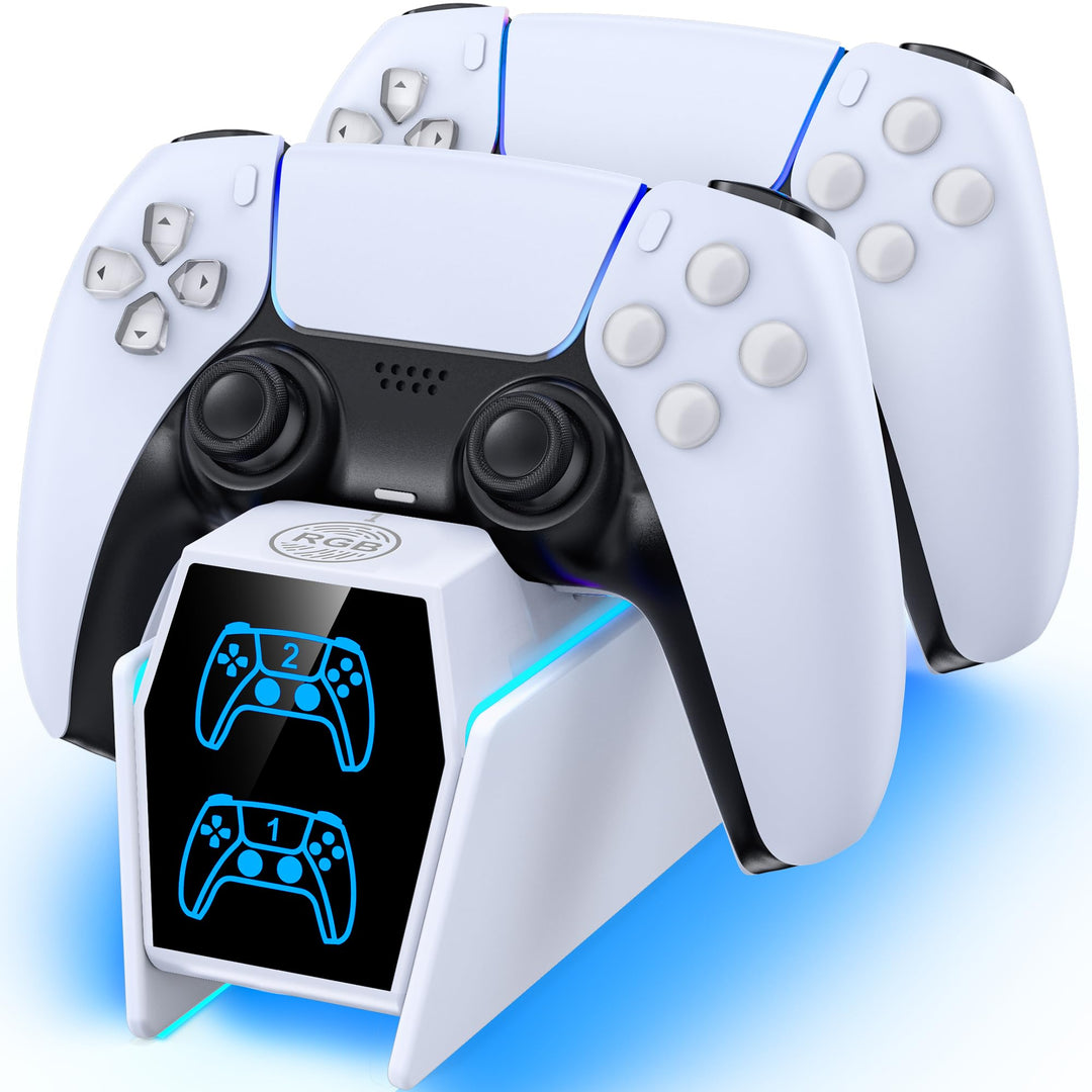 PS5 Controller Ladestation, RGB PS5 Zubehör Ladestationen für PS5 Controller & Edge Controller, PS5