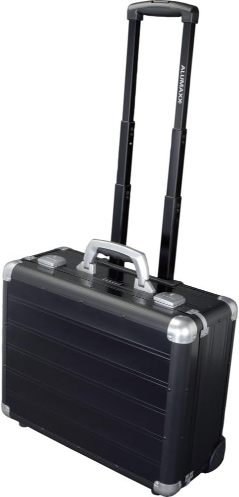 ALUMAXX 45167 Business Trolley Galaxy, Rollkoffer aus Aluminium, Businesstrolley mit Schloss, Alu Ko