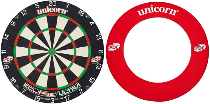 Unicorn Eclipse Ultra Professional Bristle Dartscheibe, Einheitsgrösse, Schwarz, 79900 Bundle mit Da