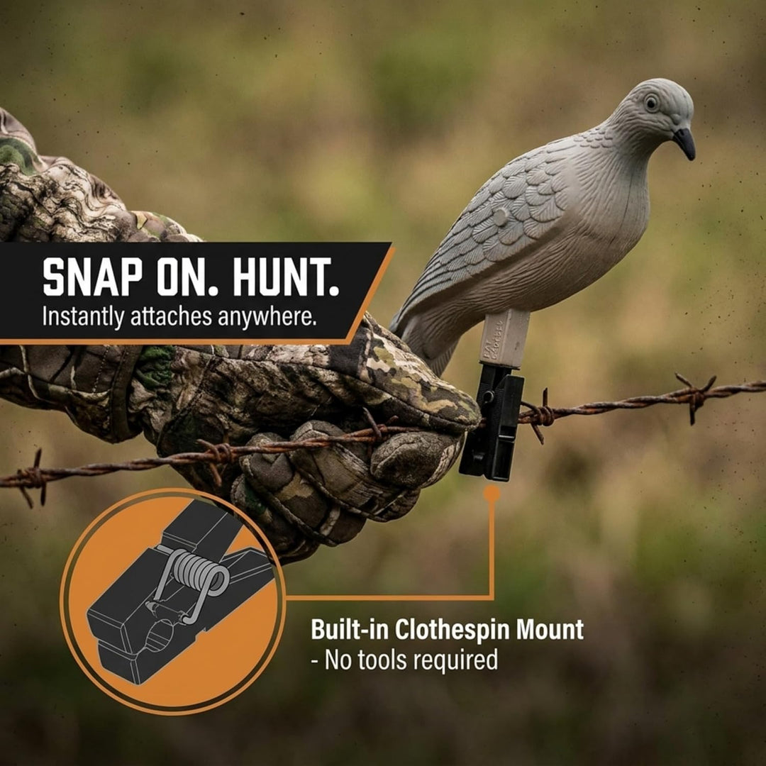 MOJO Outdoors Tauben-Lockvögel, zum Anklippen, 4 Stück