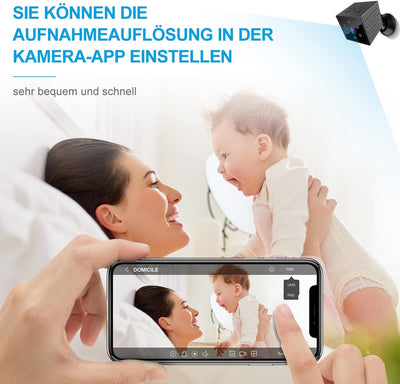 Mini Kamera, 1080P HD WLAN Überwachungskamera Innen Für Live Übertragung Handy APP, WIFI Camera Nach