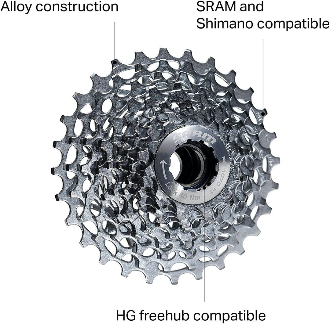 Sram Kassette und Ritzel Pg-1070 Kassetten & Ritzel 17 x 17 x 6 cm silber, 17 x 17 x 6 cm silber