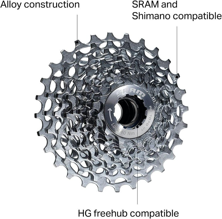 Sram Kassette und Ritzel Pg-1070 Kassetten & Ritzel 17 x 17 x 6 cm silber, 17 x 17 x 6 cm silber