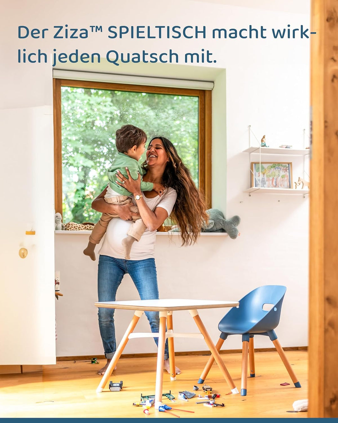 Ziza Spieltisch ab 1 Jahr Vanilla - Kindertisch für die ersten Lebensjahre ideal zum Spielen, Malen