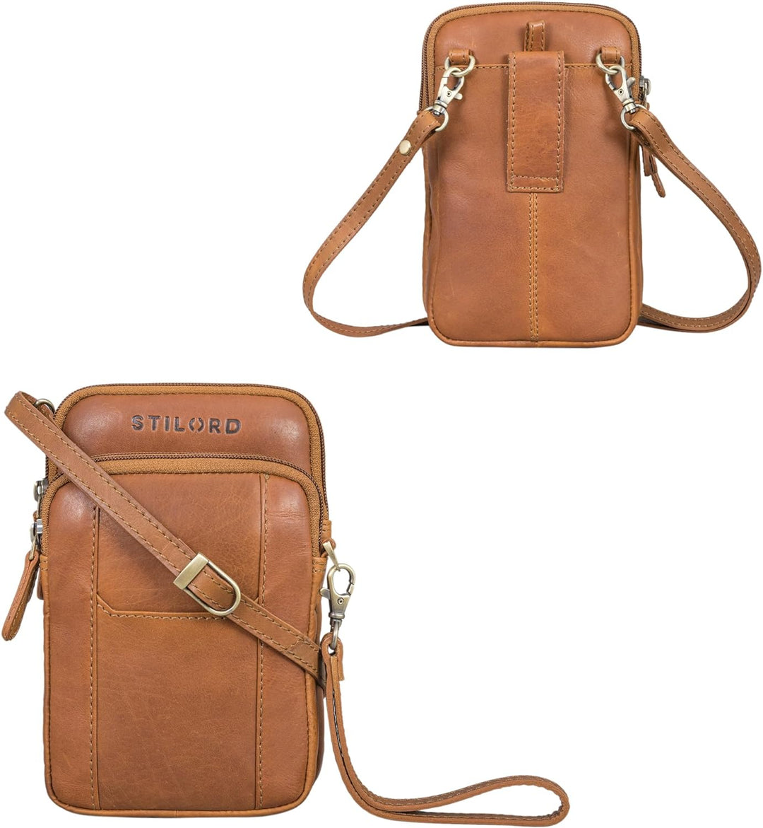 STILORD 'Tertius' Herren Umhängetasche Leder mit 3-in-1 System Männerhandtasche Handytasche zum Umhä