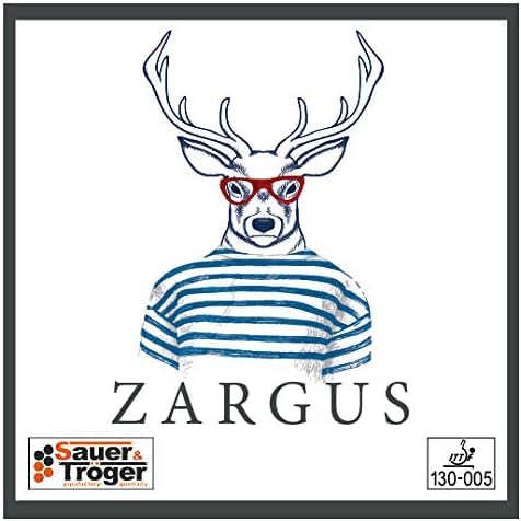 Sauer & Tröger Tischtennis Belag Kurze Noppe | Zargus | Rot, Schwarz | 1,5 1,8 2,0 Rot 1,8 mm, Rot 1