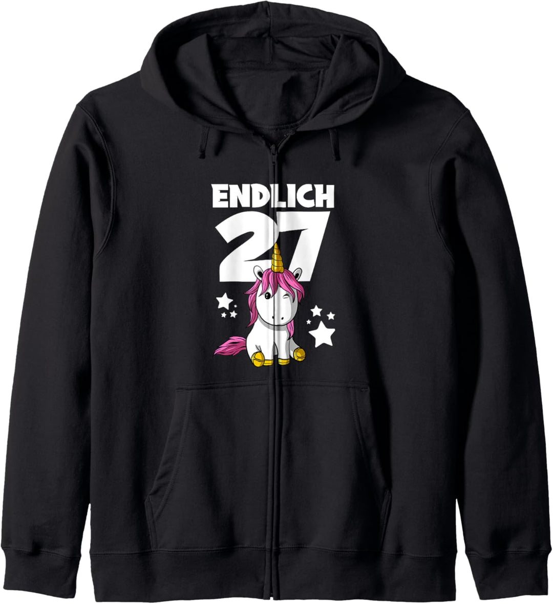 27. Geburtstag Einhorn Endlich 27 Jahre Kapuzenjacke