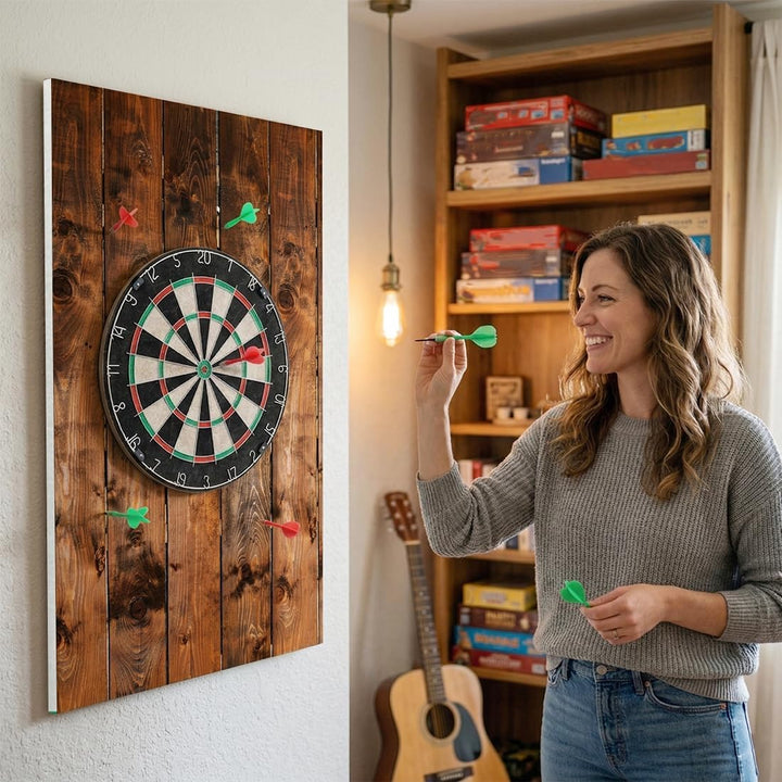 Dartscheibe Wandschutz aus Holzmaserung, Selbstklebendes Filz Surround Board, Gespleisste Wandfliese
