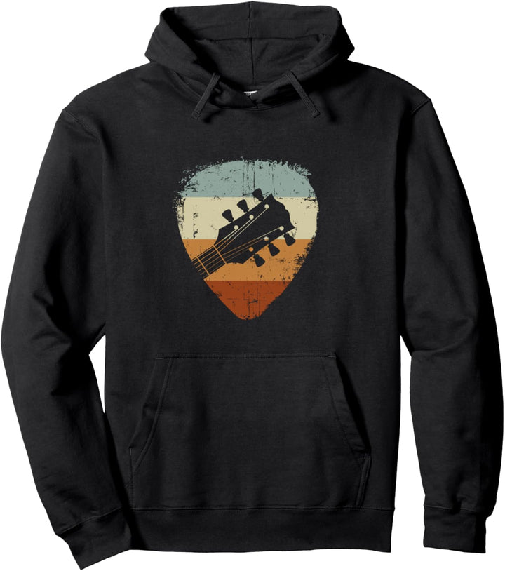 Gitarre Kopf Plectrum Vintage Geschenk für Gitarrist Pullover Hoodie