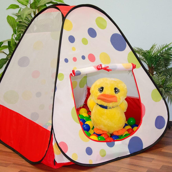 LittleTom Bällebad Kinderzelt für Drinnen & Draussen - 200 Bälle - 90x90x90 Zelt mit Bällen für Kind