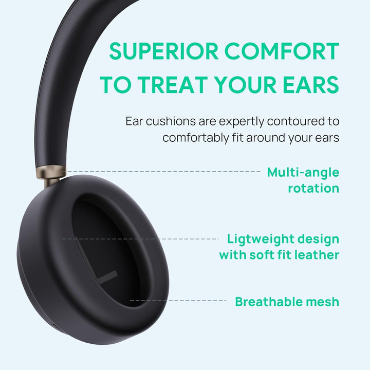 Yealink BH76 Plus Bluetooth Headset Noise Cancelling für Work, Headsets mit Mikrofon Bluetooth Einzi